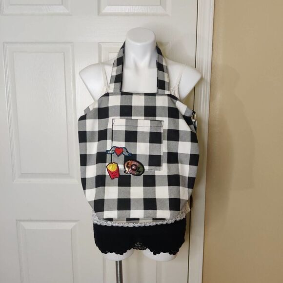 Steve Madden black/white plaid canvas bag - Picture 6 of 11